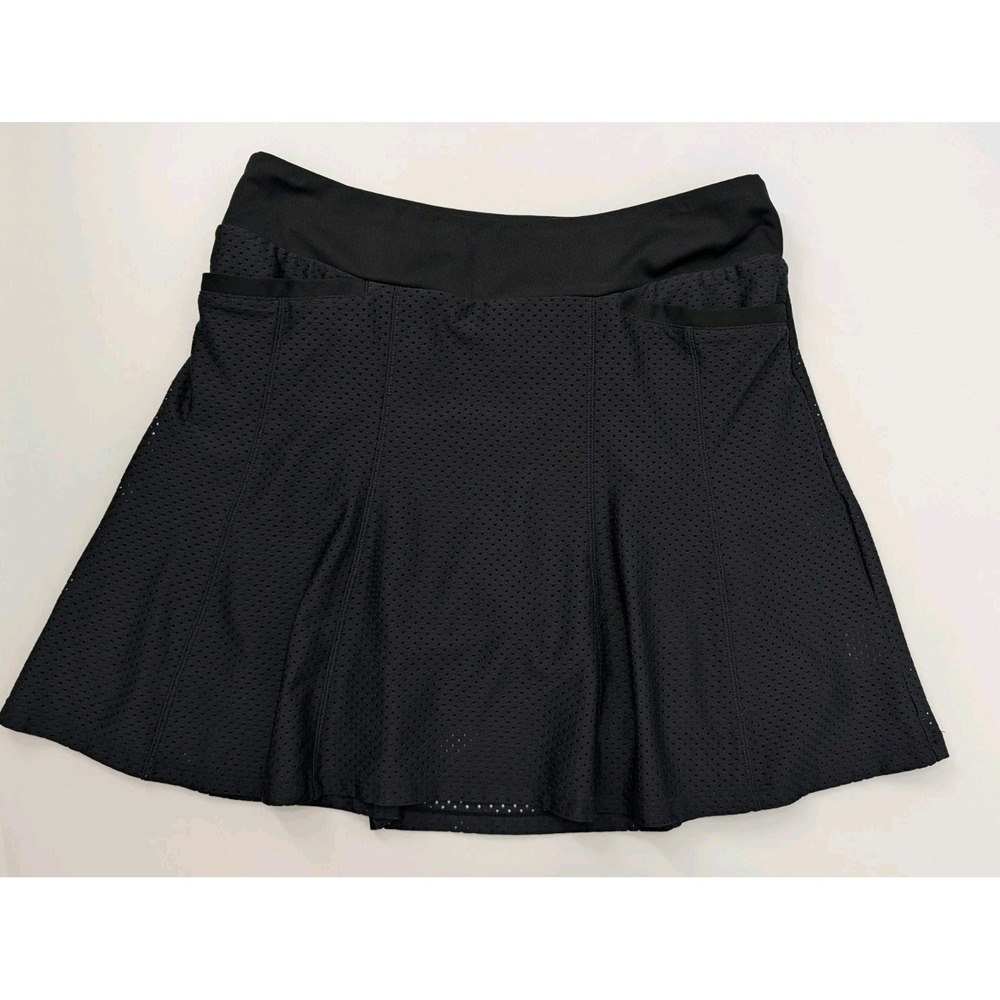 Tail Diana Fit N Flare Skort Black Jersey Mesh Size Small Sporty Golf Pickleball